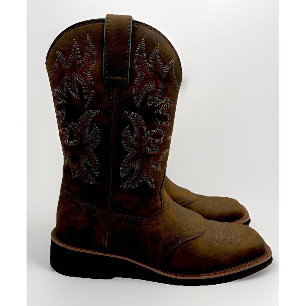 Womens Ariat 10018676 Delilah Toasted Brown Western Square Toe Boot Size 6.5B